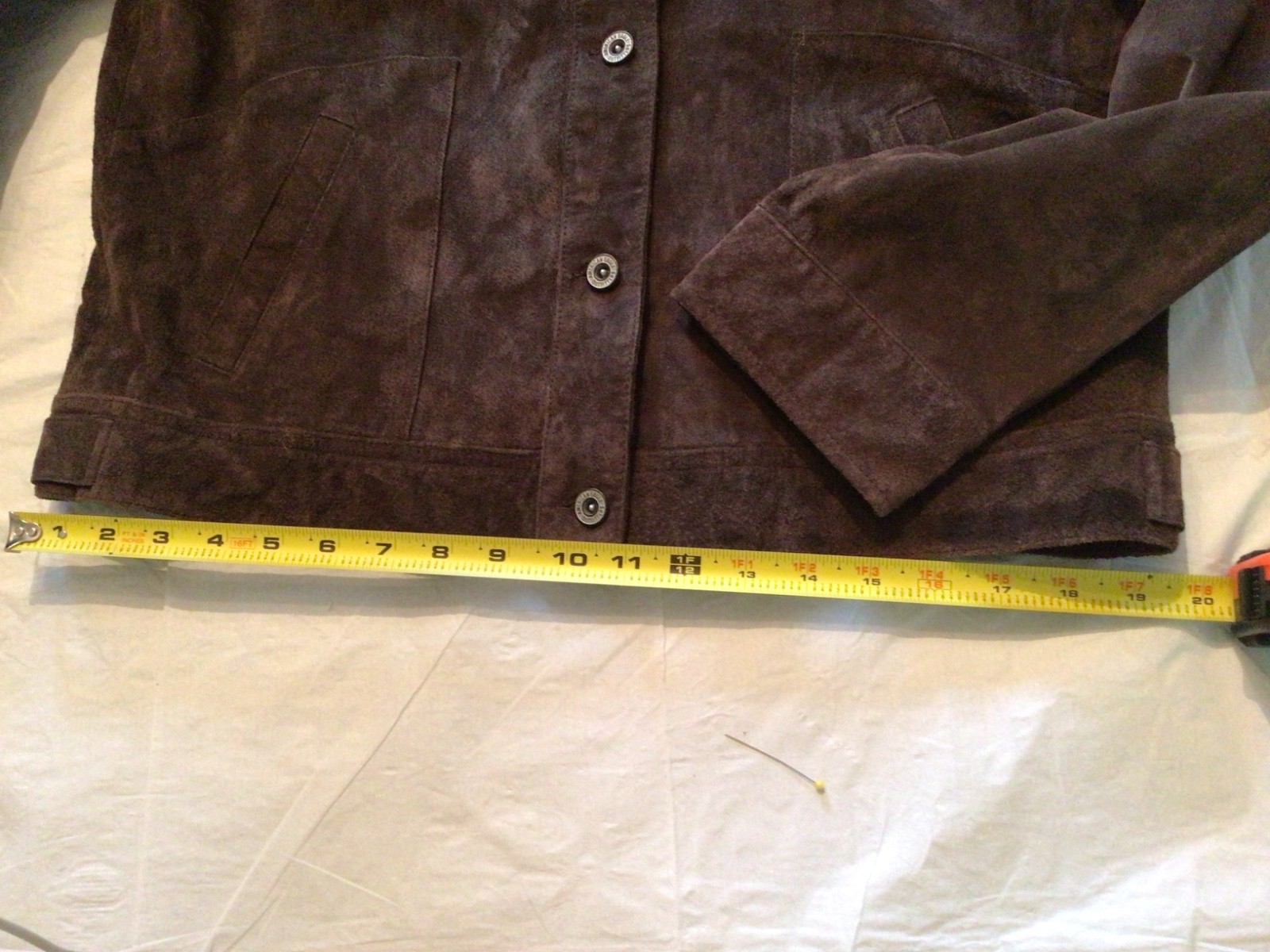 VTG W-L Suede Jacket Button Up Ameri/Eagle Outfit… - image 12