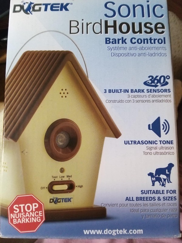 NIB DOGTEK Sonic Bird House Bark Control For Outdoor or Indoor Use