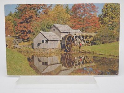 Marby Mill Blue Ridge Parkway Virginia Vintage Postcard 