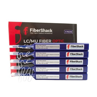 FiberShack 1.25mm LC Fiber Cleaner Pen - 5 Pack