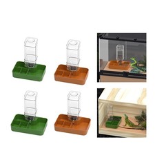 Reptile Feeder Reptile Waterer Terrarium Accessory Automatic Water Dispenser for