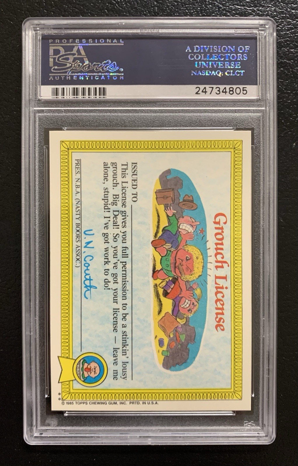 1985 Garbage Pail Kids OS1 Ailin’ Al 15a PSA 10 GEM MINT-RARE GLOSSY CARD!! TWT view 2