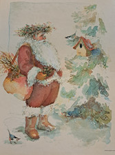 Hallmark Boughs Berries Christmas Puzzle Santa Claus 500 Pcs COMPLETE