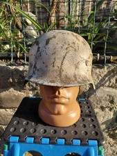 Original-Authentique WW2 Relique Casque Allemand Wehrmacht Restauration EF64/21601 #11