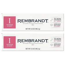 Rembrandt Intense Stain Whitening Toothpaste, Mint Flavor, 3.5-Ounce (2 Pack)