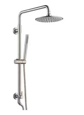 SUMERAIN  RETROFIT RAIN SHOWER HEAD SYSTEM W/ HAND SHOWER BRUSH NICKEL # S3235NI
