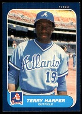 Terry Harper 1986 Fleer #516 Atlanta Braves MLB READ FREE SHIPPING AutographDen