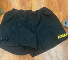 US Army APFU PT Shorts Physical Fitness Uniform Black Gold Genuine Issue xl