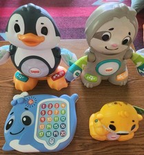 Fisher Price Linkimals Beaver Sloth Penguin Whale Interactive Lot of 4 TESTED