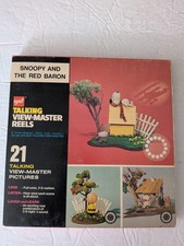 Vintage GAF Talking View-Master Reels Snoopy The Red Baron Set Peanuts 1970s