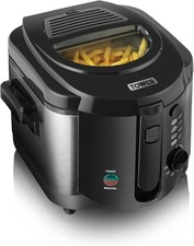 Tower T17001 Deep Fat Fryer with Adjustable Thermostat, 2L, 1500W, Black