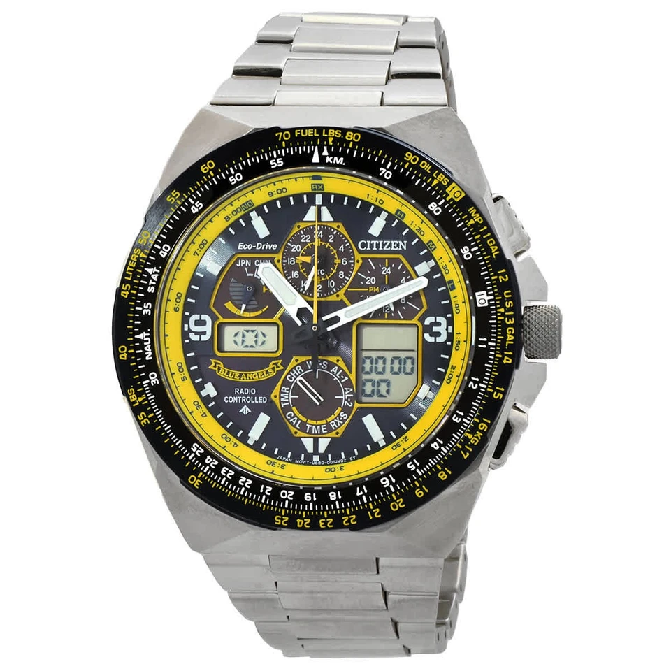 Reloj para hombre Citizen Promaster Skyhawk A-T cronógrafo GMT Eco-Drive esfera azul