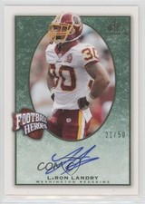 2007 SP Chirography Football Heroes Emerald 21/50 LaRon Landry #FH-LL Auto 0af