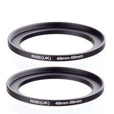 RISE UK 49-58MM 49MM- 58MM 49MM to 58MM Step UP filter Ring Filter Adapter