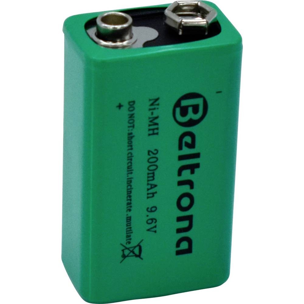 Pile 9V NiMH rechargeable 200 mAh Beltrona BELNIMH9.6200 bloc 6LR61
