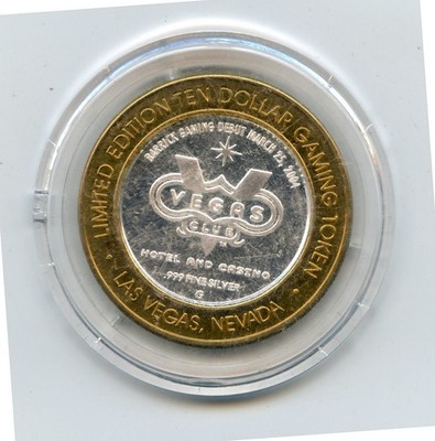 ラスベガス $10 シルバーストライク LAS VEGAS CLUB 10.00 Silver Strike from the Las Vegas Club Las Vegas Nevada .999
