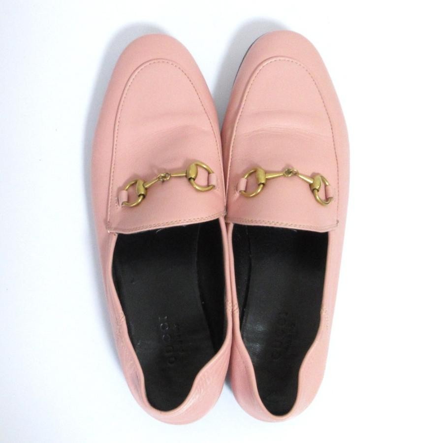 GUCCI Horsebit Leather Loafers Dress Shoes Size:36.5/JP:23.5 Pink 141108K Authen thumbnail 4