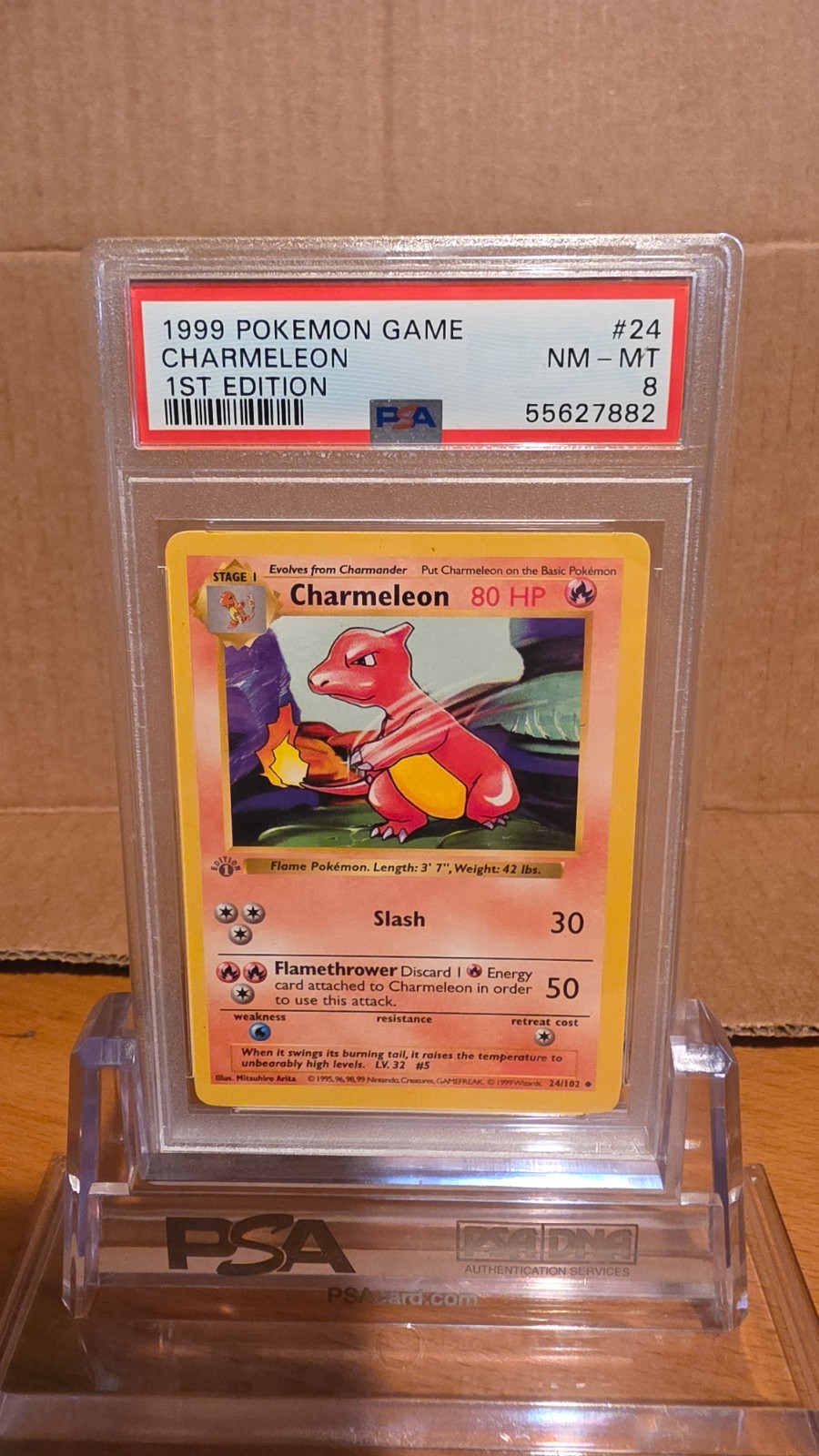 1999 Pokemon Game 1st Edition Charmeleon PSA 8 #24/102