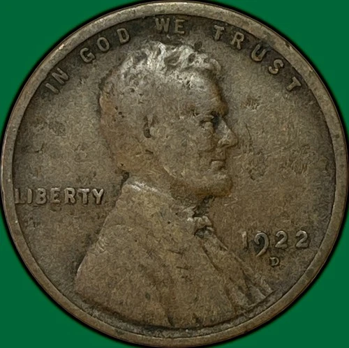 1922-D Lincoln Wheat Cent Very Good VG Coin #34850