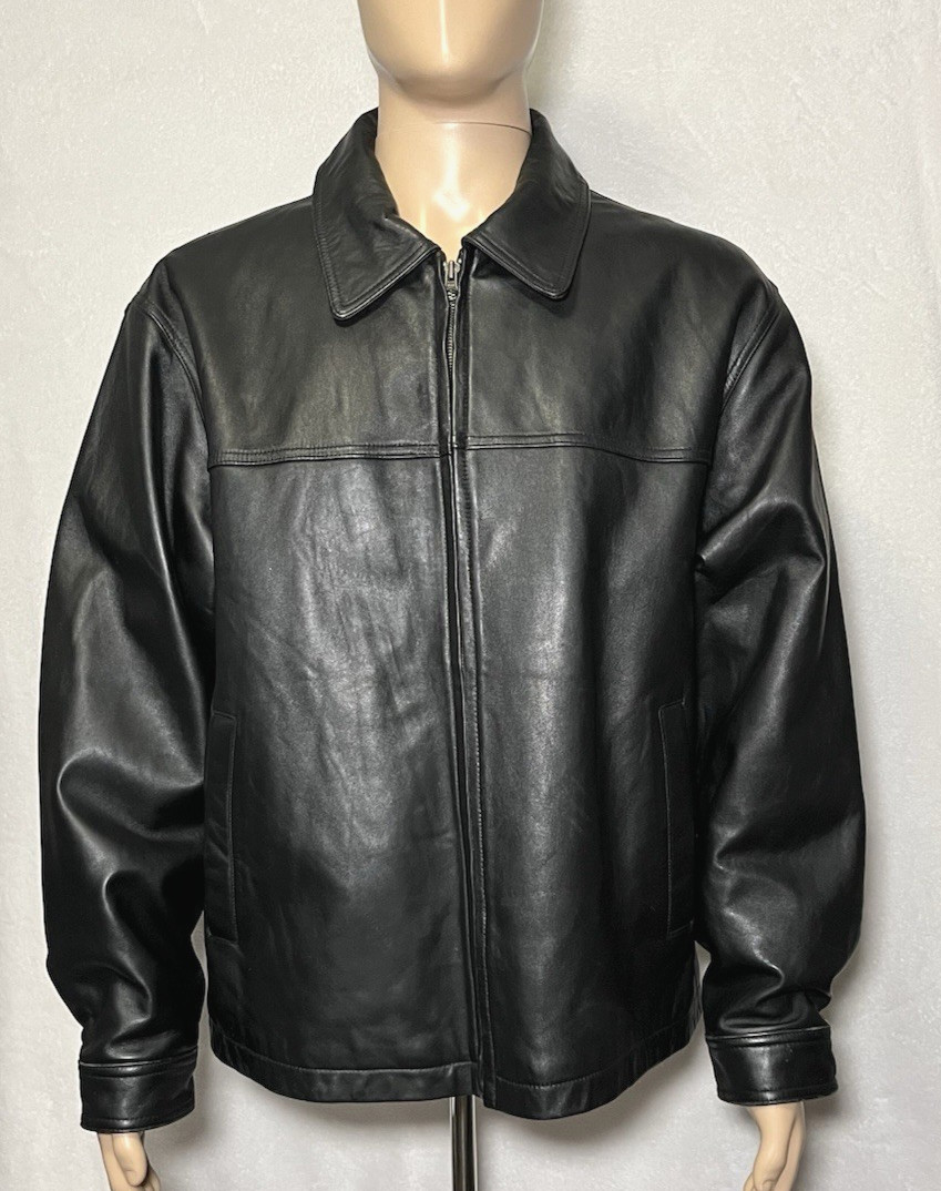 Colebrook Leather Jacket Full Zip Polyester Linin… - image 1
