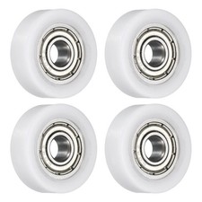 4Pcs 604ZZ Ball Bearing 4x16x5mm Double Metal Shielded Chrome Steel, White