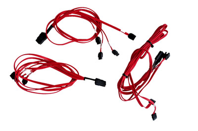 Lot of 3 x Molex 79576-3004 Mini-SAS (SFF-8087) auf 4 x SATA Kabel