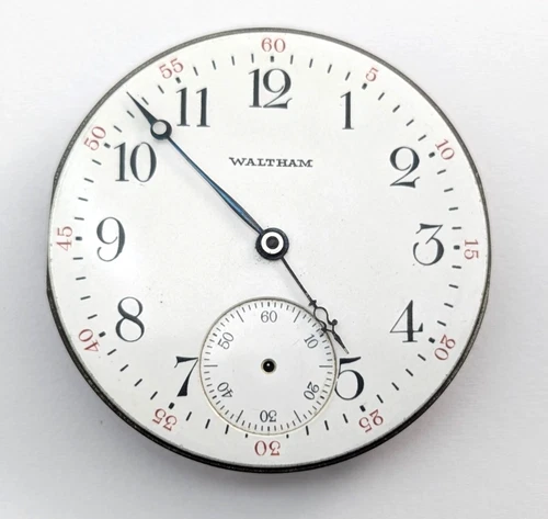 Antique WALTHAM Grade 610 Model 1908 16s 42mm Pocket Watch Movement PARTS REPAIR