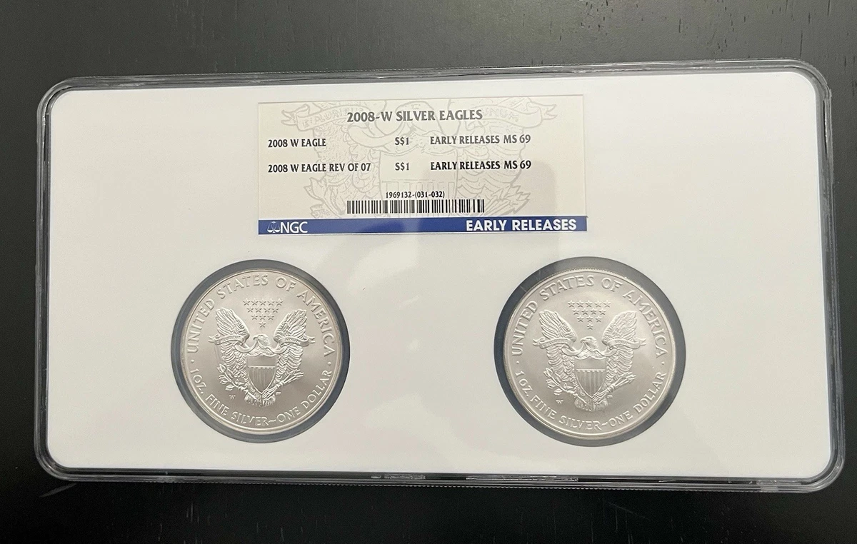 American Eagle MS 69 Graded 2008 Silver Bullion Coins for sale | eBay