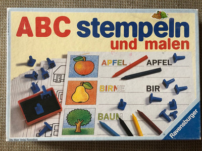 Lernhilfe: ABC stempeln Stempelkasten zum Lesenlernen Ravensburger Vintage