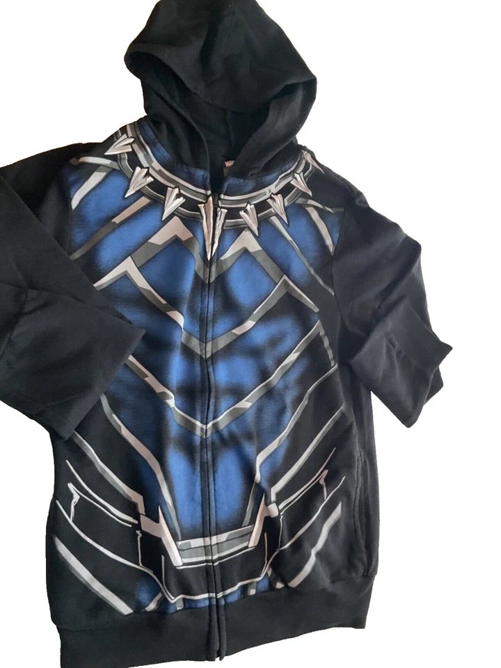 Sudadera con Capucha MARVEL Black Panther Negra Cremallera Completa Juvenil Talla (L) Gráfico Frontal Completo Foto 2 de 4