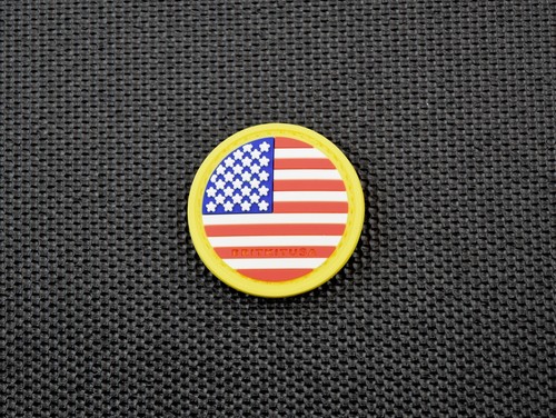 Patch uniforme gomma bottone PVC bandiera USA Patriot Old Glory 2A America Murica - Foto 1 di 2