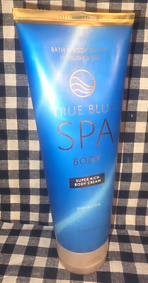 Bath & Body Works True Blue Spa Super Rich Body Cream 10 oz Moisturizing New