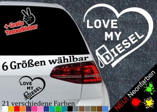 Love Diesel Sticker -6 Sizes 21 Colors - Heart Refueling Fuel Price Truck Fuel - Picture 1 of 88