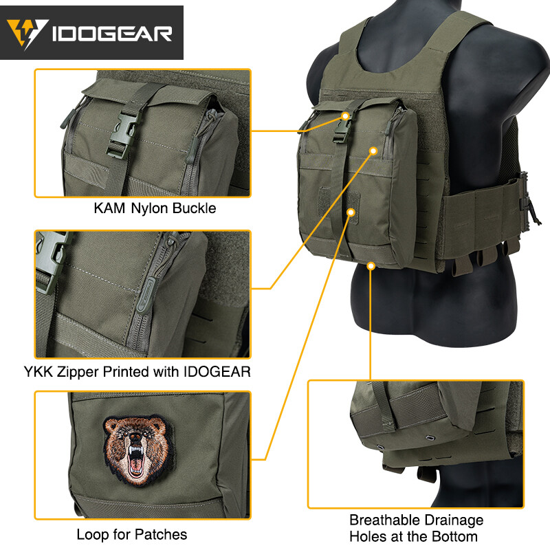 IDOGEAR Tactical MOLLE Pouch | 500D Nylon Utility Organizer | Compact EDC Admin Pouch For Belts & Packs