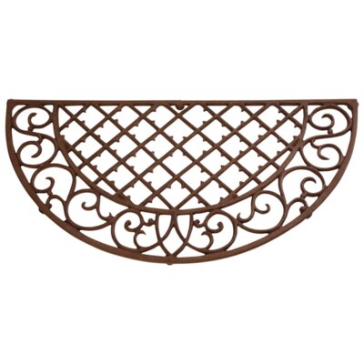 Esschert Fussmatte halbrund Rautenmotiv 67x34cm