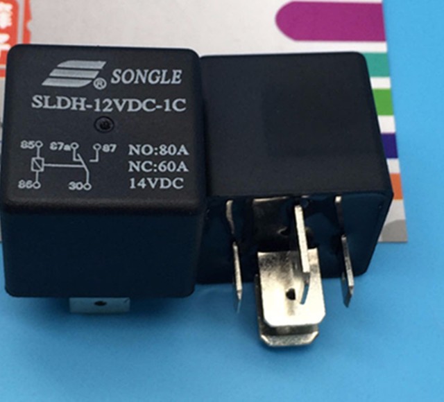 1PC SLDH12VDC1C, Automotive Relay NO80A NC60A 14VDC, SONGLE Brand