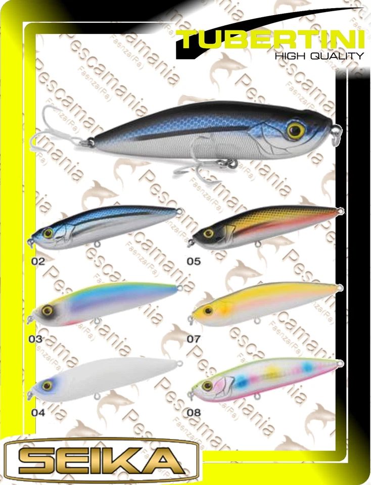 Artificiale spinning hard bait Seika SIDEWINDER Topwater 20,5gr 100mm WTD