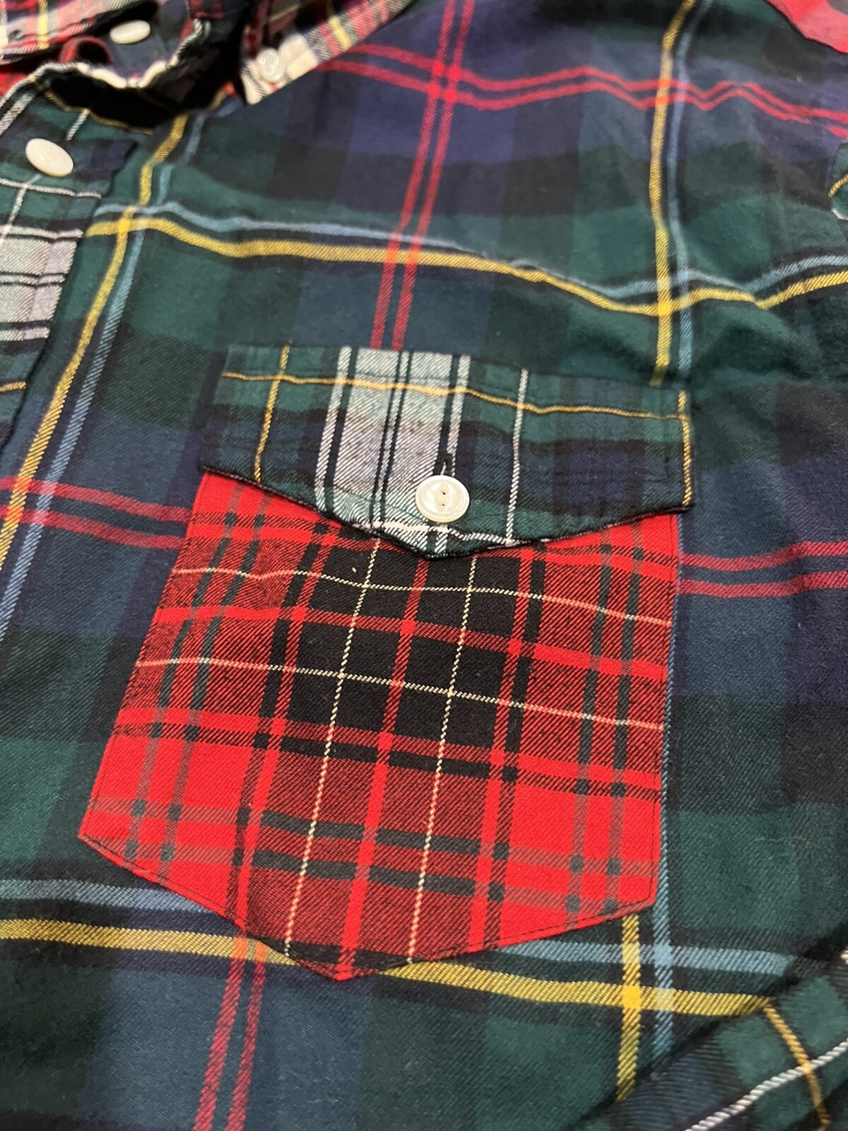 Polo Ralph Lauren Plaid Flannel Patchwork Classic Fit… Gem