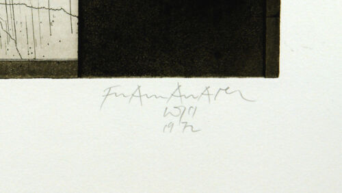 "Erscheinung" 1971. Aquatinta Franz Anatol WYSS (*1940 SUI) handsigniert - Bild 3 von 3