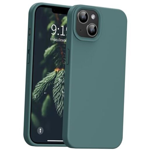 OuXul for iPhone 14 Case, iPhone 13 Case iPhone 14 6.1'' Forest Green