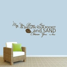 A Shell In Your Pocket Wall Decal - Beach, Nautical, Sea, Lake, Wall Art, Decor
