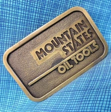 Mountain States Oil Tools Promo Belt Buckle Vintage Hit Line           .DBD603