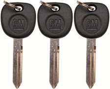 3 Pack Genuine Strattec OEM GM Logo Non-Transponder Key Blank 15026223 23372321 