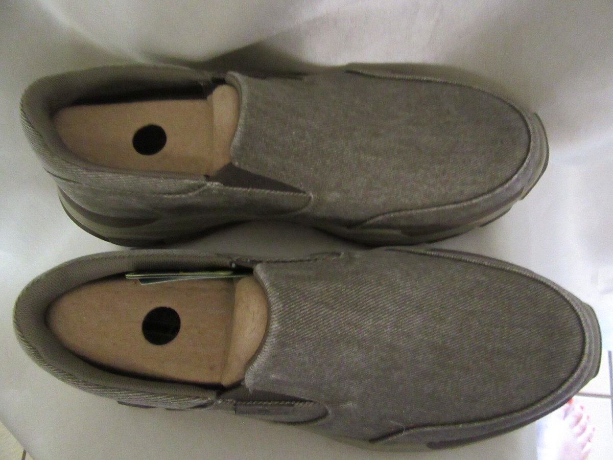 MEN`S SKECHERS VINTAGE WASHED SLIP ON SNEAKERS SIZE 11M NEW TAUPE
