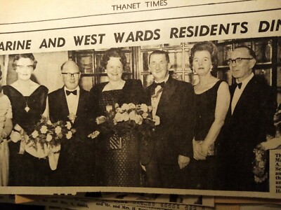 Ea15 Ephemera 1963 Bild Thanet Marine und West Stationen Bewohner Abendessen Jones 