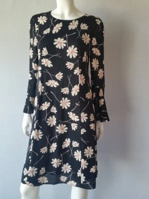 HALLHUBER Kleid schwarz mit Blumen Gr.36--UK8**NEU***NEU - Bild 1 von 4