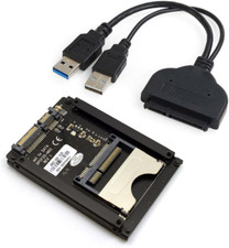 Cablecc SATA 22Pin to USB 3.0 to Cfast Card Adapter 2.5 Inch Hard Disk Case SSD