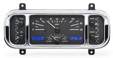Dakota Digital 37 38 Chevy Car Analog Gauge System Black Alloy Blue Vhx-37c-k-b