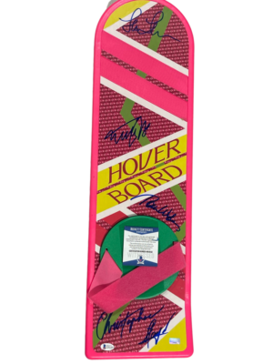 MICAHEL J FOX CAST SIGNED BACK TO THE FUTURE HOVERBOARD AUTOGRAPH