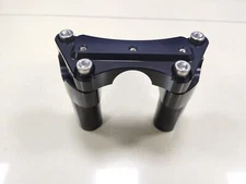 4" Handlebar Risers Top Clamp Kit For Harley 1" Bar Softail Dyna XL883C XL1200C